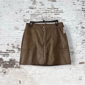 Maurices Tan Mini Skirt with Zipper